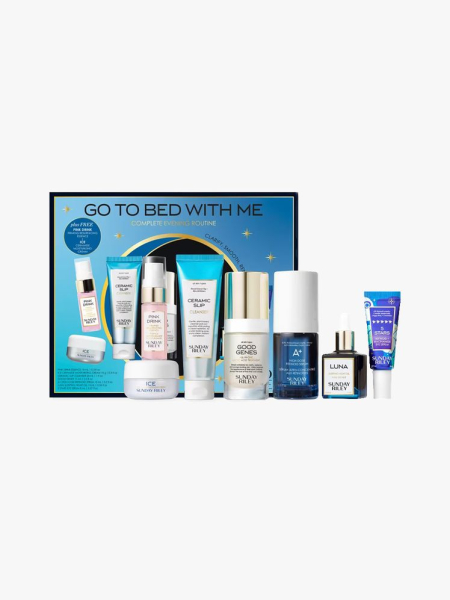 Sunday Riley Go to Bed With Me in branded components on a light gray background